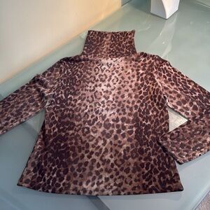 Josephine Chaus Leopard Print Top Size 8 Petite